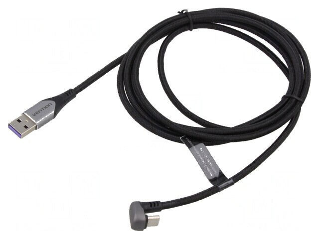 Cablu USB 2.0 A la C unghi nichelat 1m