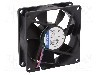 Ventilator 80x80x25mm, 12V DC, volum aer 58m3/h, lagar cu bila, EBM-PAPST - 8412 NME