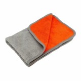 Laveta microfibra cu fata dubla Premium Quality - 40x60 cm - Gri/Portocaliu Garage AutoRide
