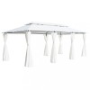 Gossi pavilion cu perdele, alb, 600 x 298 x 270 cm, 180g/m2