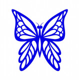 Cumpara ieftin Sticker decorativ Fluture, Albastru, 60 cm, 1156ST-7, Oem