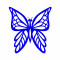 Sticker decorativ Fluture, Albastru, 60 cm, 1156ST-7