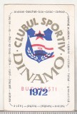 bnk cld Calendar de buzunar 1972 CS Dinamo Bucuresti