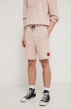 HUGO pantaloni scurți din bumbac culoarea roz 50466196