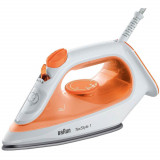 Fier de calcat Braun TexStyle 1 SI 1009, 1900 W, Abur 25 g/min, Portocaliu/Alb