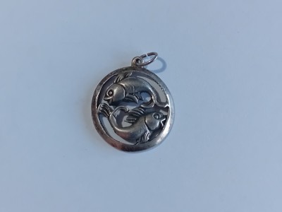 Pandant din argint zodia pesti#1855 foto