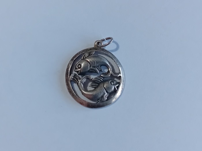Pandant din argint zodia pesti#1855