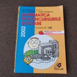 21/1 MATEMATICA IN CONCURSURILE SCOLARE CLASELE V-VIII 2002 DAN BRANZEI