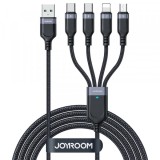 Cablu Incarcare USB-A - Lightning / microUSB / 2 x USB-C Joyroom S-1T4018A18 4in1, 20W, 1.2m, Negru, Apple