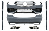 Pachet Exterior Complet cu Ornamente Evacuare Mercedes E-Class W212 Facelift (2013-2016) E63 Design Performance AutoTuning, KITT