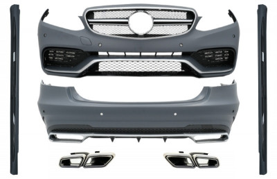 Pachet Exterior Complet cu Ornamente Evacuare Mercedes E-Class W212 Facelift (2013-2016) E63 Design Performance AutoTuning foto