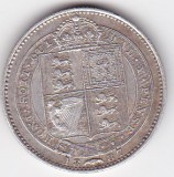 Marea Britanie ANGLIA 1 Shilling 1887 Victoria, Europa, Argint