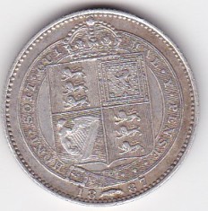 Marea Britanie ANGLIA 1 Shilling 1887 Victoria