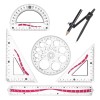 Set Geometrie, Little President, Rigle Transparente Model Roșu, 6 Piese