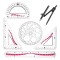 Set Geometrie, Little President, Rigle Transparente Model Roșu, 6 Piese