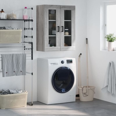 vidaXL Dulap montat pe perete, gri sonoma, 69,5x34x90 cm 828482 foto