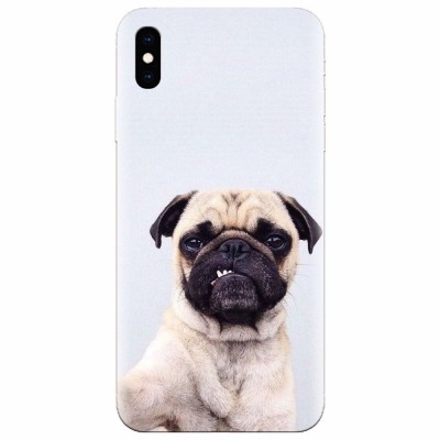 Husa silicon pentru Apple Iphone XS Max, Simple Pug Selfie foto
