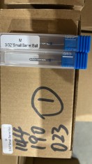 Capăt de freză din carbură, cilindru &icirc;ngust cu cap rotunjit, br&acirc;u albastru, Small Barrel Ball M