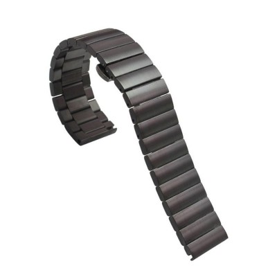 Curea metalica compatibila Fossil Gen 5 Smartwatch, telescoape Quick Release, 17cm, Negru foto
