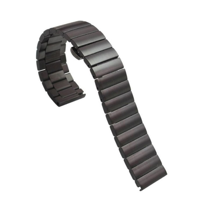 Curea metalica compatibila Fossil Gen 5 Smartwatch, telescoape Quick Release, 17cm, Negru
