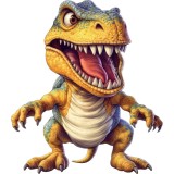 Sticker decorativ Dinozaur, Galben, 68 cm, 7945ST-4
