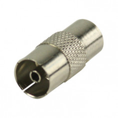 Conector metalic coaxial tata - coaxial mama Valueline foto