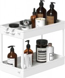Unitate de depozitare Spacekeeper, 2 nivele, alb, plastic, 40 x 22 x 31 cm