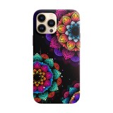 Husa compatibila cu Apple iPhone 14 model Floral Mandala, Silicon, TPU, Viceversa, Transparent, Carcasa