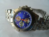 Ceas barbatesc ACCURIST , chrono , cadran albastru , 50 M cod A2, Analog, Casual, Otel