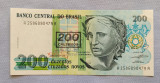 Brazilia - 200 Cruzeiros overprinted 200 Cruzados Novos ND (1990)