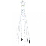 Cumpara ieftin Brad de Craciun, 108 LED-uri alb rece, 180 cm, cu tarus