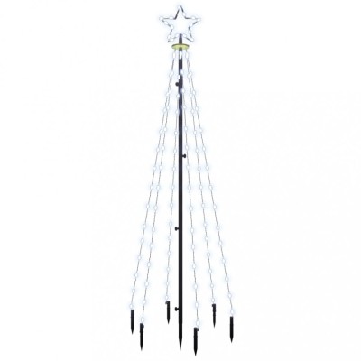 Brad de Craciun, 108 LED-uri alb rece, 180 cm, cu tarus foto