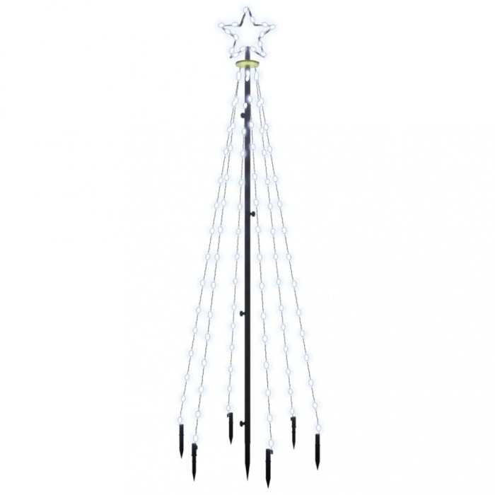 Brad de Craciun, 108 LED-uri alb rece, 180 cm, cu tarus