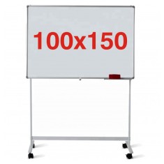 Tabla magnetica pe stand mobil 100x150 cm, 1 fata, Premium (5 ani garantie)