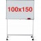 Tabla magnetica pe stand mobil 100x150 cm, 1 fata, Premium (5 ani garantie)