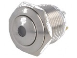 Comutator anti-vandalism Poz 2 SPST-NO 2A/36VDC IP65 roșu