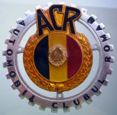 5.021 ROMANIA PLACHETA AUTO ACR AUTOMOBIL CLUBUL ROMAN 83mm foto