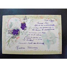 Carte postala semnata Theodora Craciunescu, sotia lui Luigi Cazzavillan, 1901