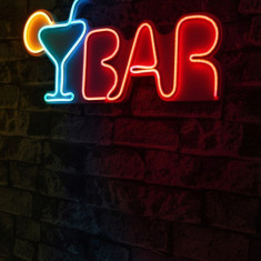Decoratiune luminoasa LED, Bar, Benzi flexibile de neon, DC 12 V, Multicolor