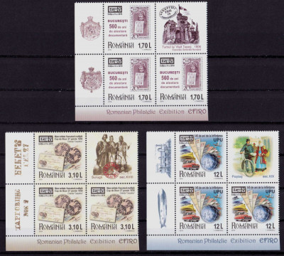 RO 2019 ,LP 2254 +a &amp;quot;EFIRO 2019 &amp;quot;, blocx4/3 serii+1vinieta + tabs din mcoli ,MNH foto