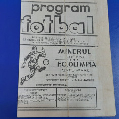 program Minerul Lupeni - Olimpia SM