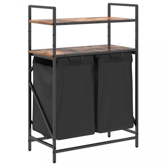 Cos de rufe 2 compartimente cu rafturi stejar fumuriu