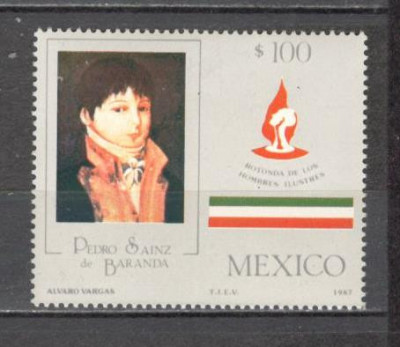 Mexic.1987 Rotonda marilor personalitati:P.S.de Baranda-om politic PM.37 foto
