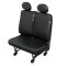 Husa bancheta cu doua locuri Practical DV2 Custom, imitatie piele neagra, pentru Ford Transit Custom 2013-2017 si Transit Custom 2017-