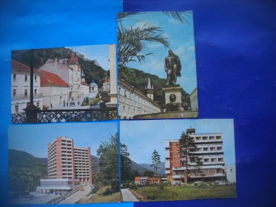 HOPCT LOT 2422 -BAILE HERCULANE -JUD CARAS SEVERIN -4 CARTI POSTALE-CIRCULATE foto