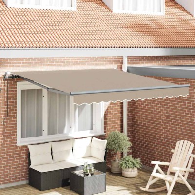 vidaXL Cortina Retractabilă Bej 300 x 250 cm țesătură foto