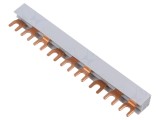 Bară colectoare 12mm&sup2; Poli 3 Unom 400V 80A tip pieptene PVC