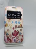 Cumpara ieftin Husa Flip Samsung Galaxy S4 Mini + Cablu De Date Cadou, Alb