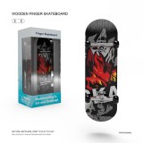 Fingerboard Premium Fury Innovium&trade;, Mini Skateboard din Lemn cu Accesorii Incluse, DIY, Roti Profesionale, Mini Surubelnita,5.5x12x4.5 cm
