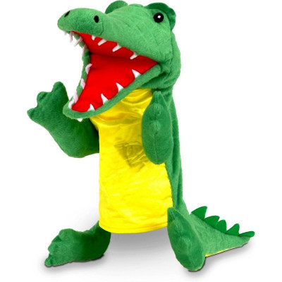 Marioneta de mana Crocodil Fiesta Crafts, 28 x 28 cm, 3 ani+, Verde foto